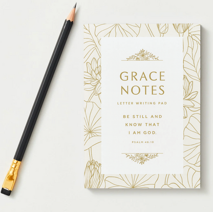 Grace Notes A5 Letter Writing Pad – 50 Sheets, Single-Sided, Scripture-Inspired