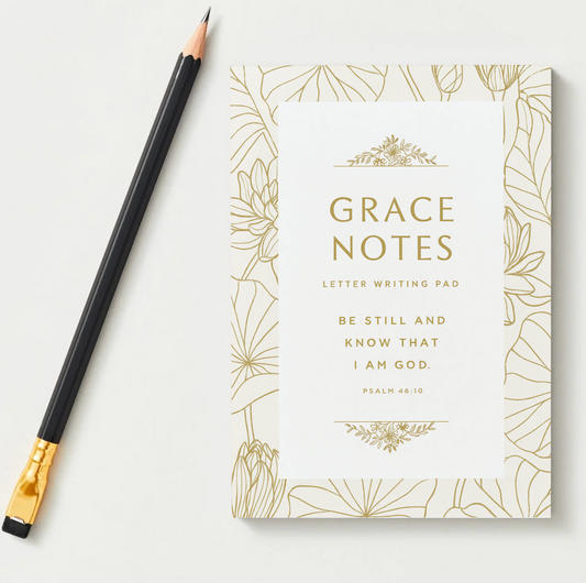 Grace Notes A5 Letter Writing Pad – 50 Sheets, Single-Sided, Scripture-Inspired
