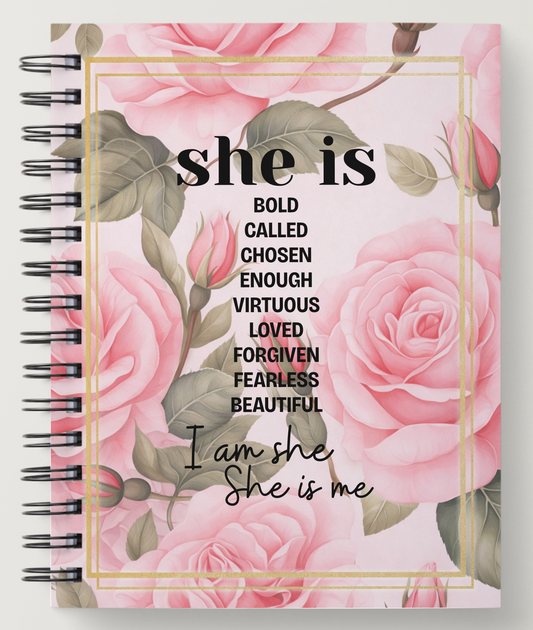 I Am She...She Is Me - A5 Note Spiral Bound Notebook