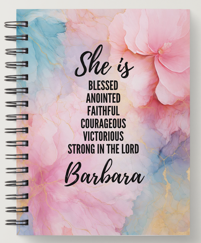 She Is....A5 Spiral Bound Personalised Notebook