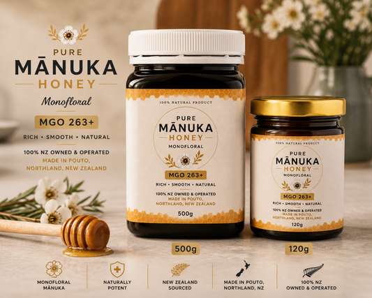 Pure Raw Manuka Honey – 120g & 500g
